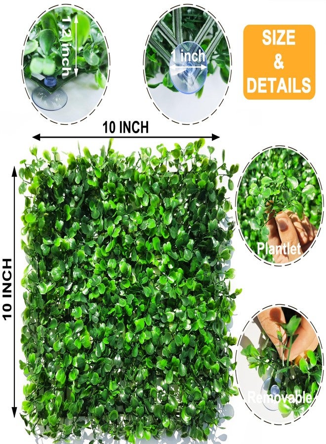 Anranmm 2 PCS Hermit Crab Climbing Toys Faux Grass Mat 10 x 10 Inch Fake Turf Hermit Crab Climbing Wall Square Plastic Aquarium Plants Lawn HermitCrabs Supplies Small Animals Cage Accessories - Image 3